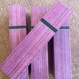 Mangos estilo Japones Purple Heart - Ebano Gabon - Chapa 1 mm